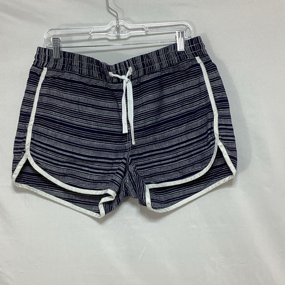 Athleta linen Striped Athletic Shorts size 12